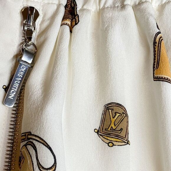 RARE Louis Vuitton White Silky Shorts Year of Rooster NWT FR38 / USA Sz Small - Picture 10 of 16